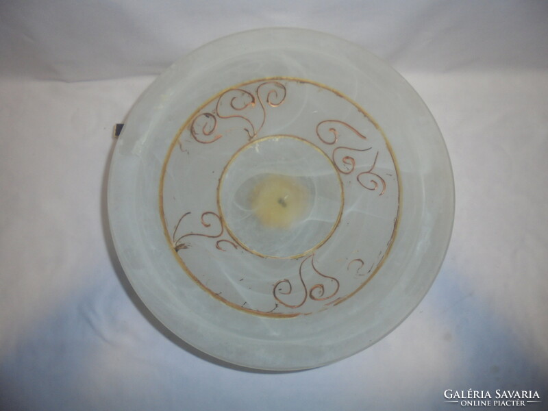 Old cake plate with base, fruit plate - glass, ceramic base