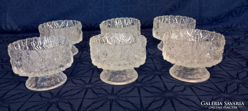 Iittala - wirkkala Finnish 6 ice glass goblets
