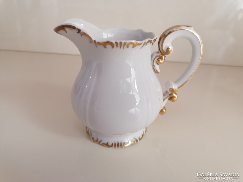 Zsolnay gold stafír antique milk or cream spout