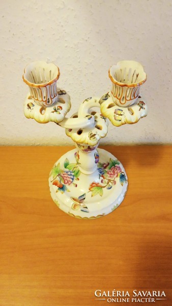 Herend vbo pattern candle holder-2 branches, from 1943