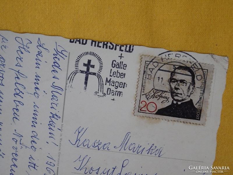 Postcard 1977 (?). From the USSR, with a 1965 Adolf Kolping stamp