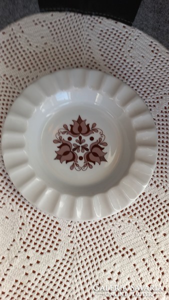 Retro lowland porcelain ashtray, marked, 2 x 16.5 cm.