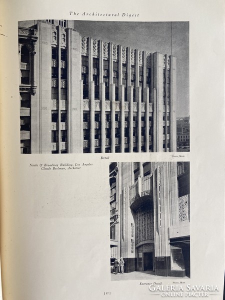 Architectural digest, architecture magazine from 1931, with art deco, modernist buildings