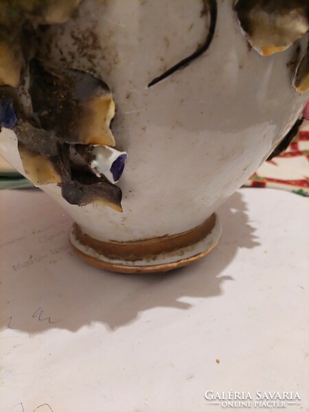 Antik nagyméretű díszes porcelán váza