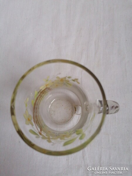 Enamel-painted parade glass cup