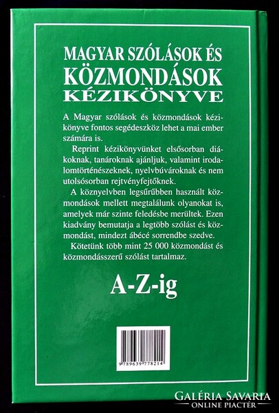 Dr. Margalits Ede: Magyar szólások és közmondások kézikönyve A-Z-ig (1897, reprint)