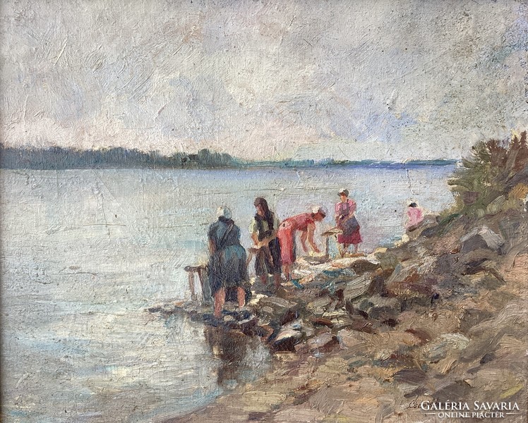 Csertő ferenc - washerwomen on the waterfront