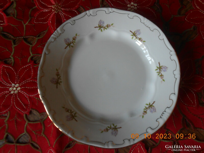 Zsolnay lila barackvirág mintás süteményes tányér