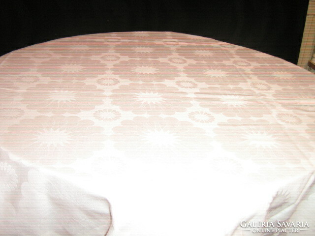 Beautiful vintage floral white damask tablecloth