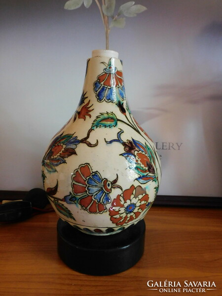 Antique earthenware lamp
