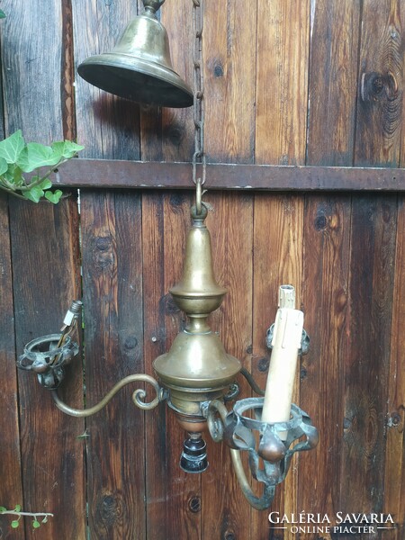 Antique copper chandelier