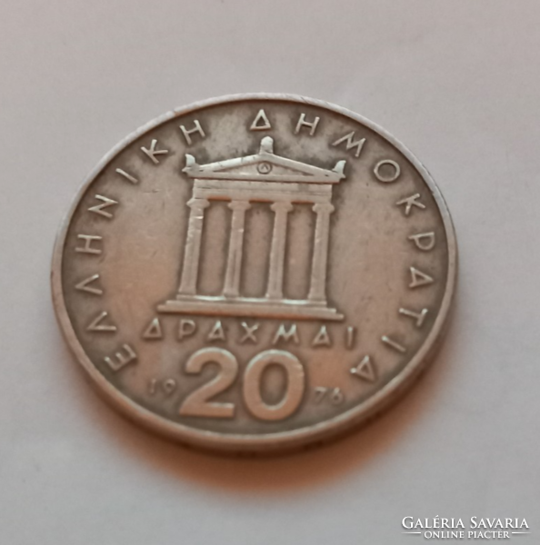 Görög 20 drachma 1976
