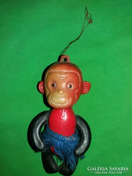 Old celluloid plastic hanging monkey (for car interior mirror) figure 12cm according to pictures