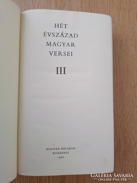 Hét évszázad magyar versei III