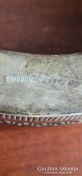 Antik ezüst asztal közép kínáló, 276 gr., jelzett 800-as