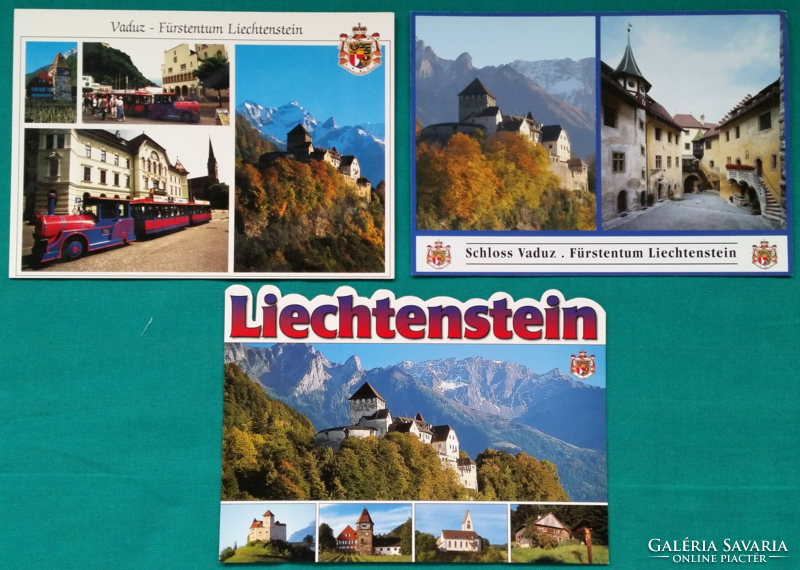 Vaduz, Liechtenstein, city view, city panorama, postcards