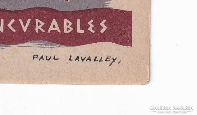 Artistic postcard paul lavalley 1940-1944 (leper colony in the 15th century) postal clerk