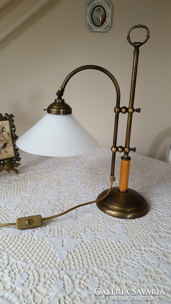 Antique effect table lamp, bank lamp