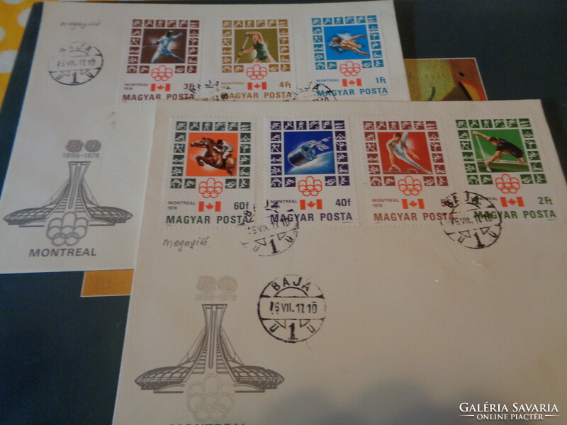 Montreal 1976 Olympics, 2 first day stamps