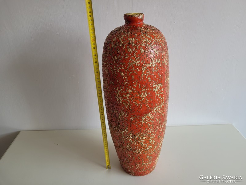 Retro hatalmas 56,5 cm padlóváza mid century nagy méretű kerámia váza