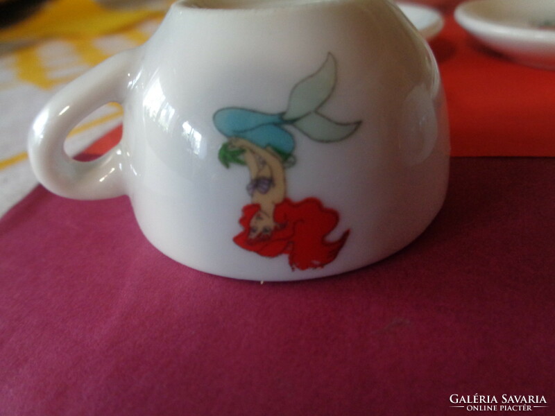 Mini baby porcelain set, mermaid pattern, 12 pieces