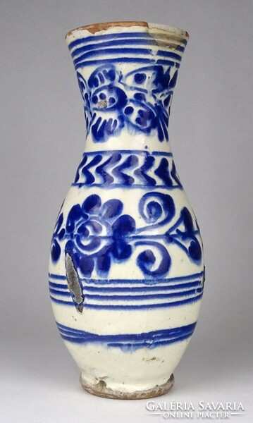 1O962 antique ~1880 blue and white Transylvanian Torda bowl 23 cm