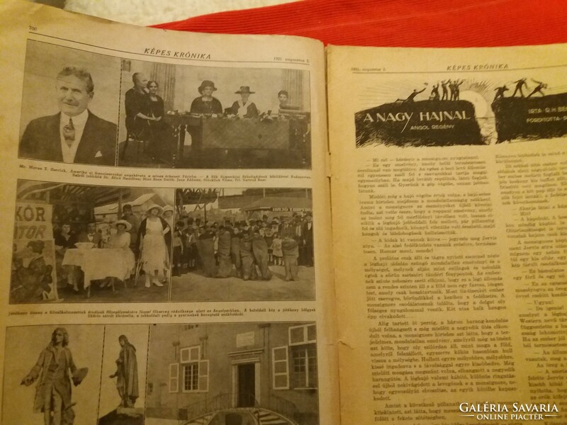 Antique 1921 August 2. Photo chronicle newspaper magazine according to pictures