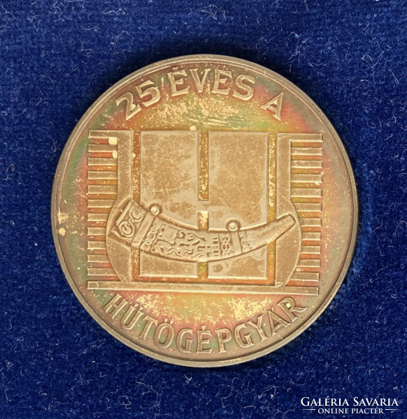 Silver commemorative medal of the Jászberény refrigerator factory for 25 years
