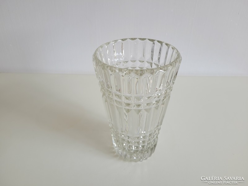 Old art deco crystal glass vase vintage vase