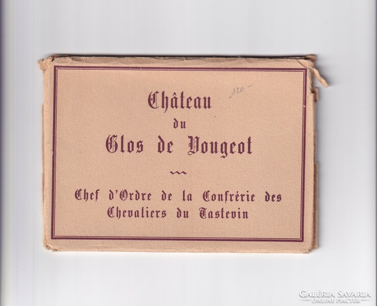 Welcome envelope postcard from Clos de Vougeot castle (2-page leporello) postage clear
