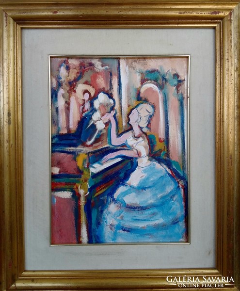 Rococo scene (40x30 cm)