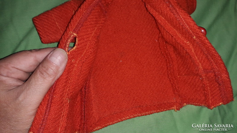 Antik vastag babaruha játék kabátka kb. 25 -35 centis babákhoz a kabát 16 cm a képek szerint