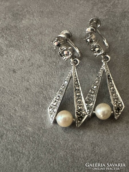 Silver women's earrings