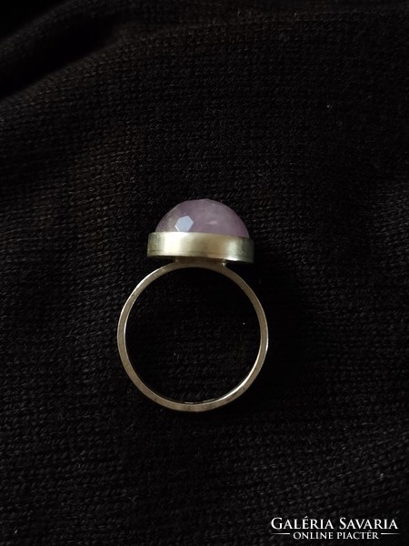 Egyedi halványlila ametiszt gyűrű