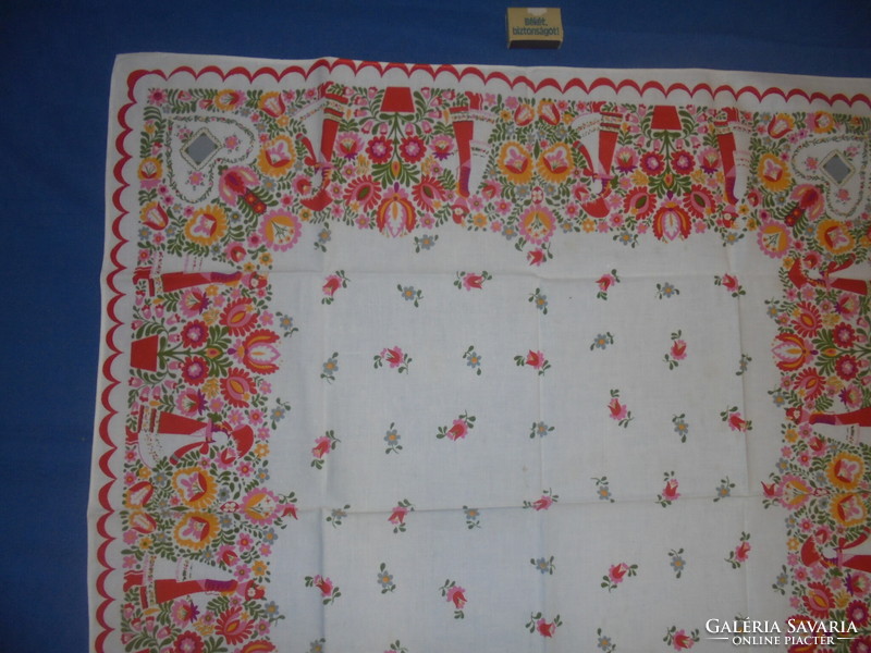 Retro folk motif tablecloth, tablecloth - brand new