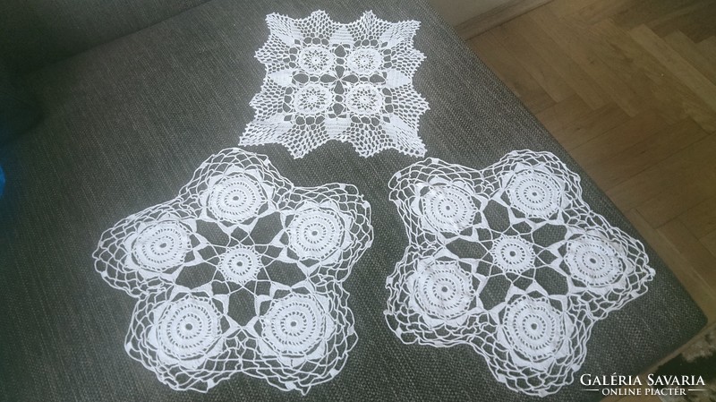 New, hand crocheted / display tablecloths