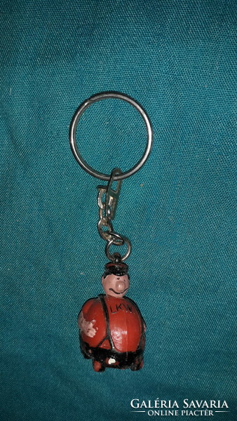 Old German truck transport company advertising key ring with a funny rubber figure according to the pictures