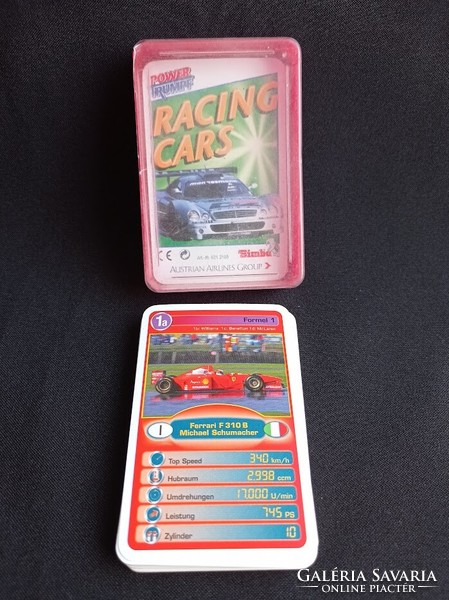 Retro racing car card