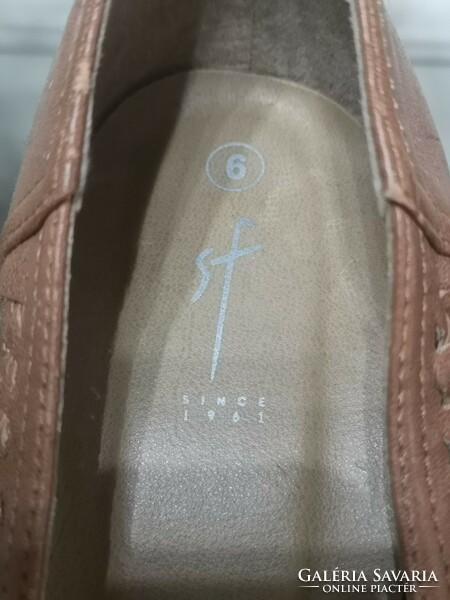 Sf 39.5-40 cinnamon-colored braided eco leather, saffiano, vegan nail shoes, 7 cm heel