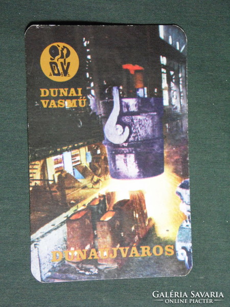 Card calendar, Danube iron works, Dunaújváros, iron foundry detail, 1973