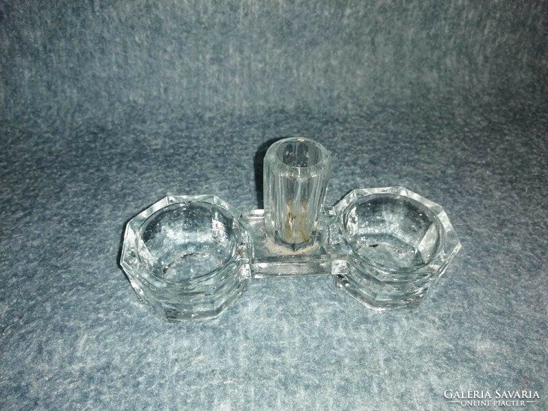 Retro üveg asztali sótartó (A2)