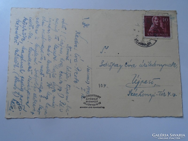 D198856 deer 1940k old postcard Bártfay - Újpest