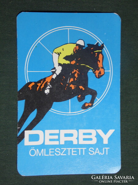 Kártyanaptár, Vas megyei tejipari vállalat, Derby sajt ,grafikai rajzos, 1979