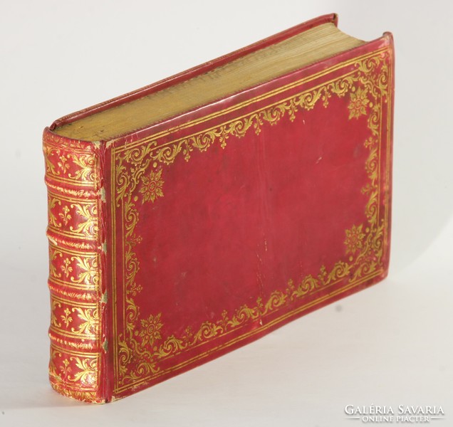 1793 - Album Amicorum az 1848-as események ismertetésével dúsan aranyozott szattyánbőr kötésben !!