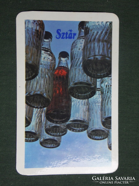 Kártyanaptár,Sztár üdítő italok,Budapest szeszipari vállalat, 1980
