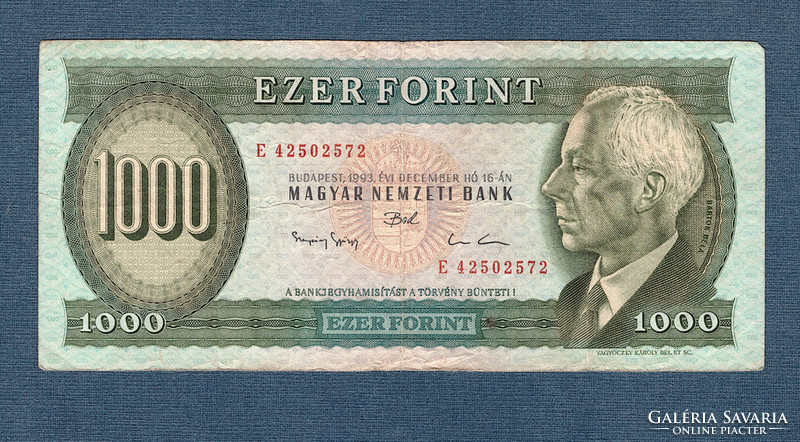 1000 Forint  1993 " E "