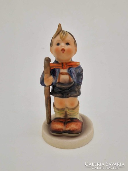 Hummel Goebel porcelán figura TMK3 16 Little hiker túrázó fiú