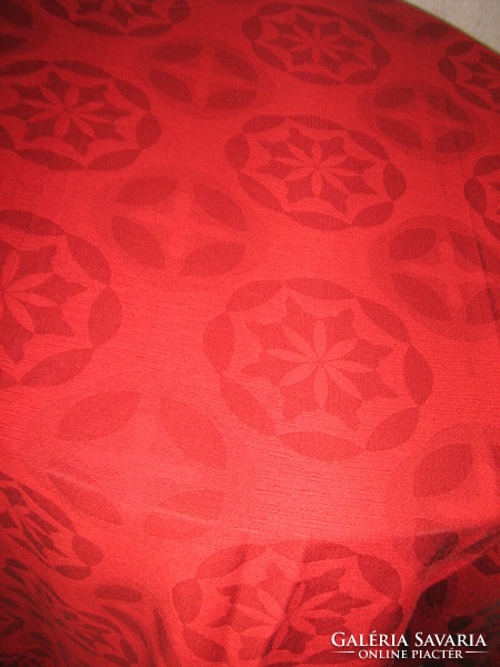 Gyönyörű vintage piros szőttes anyagú függöny