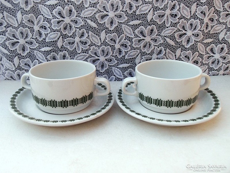 2 Lowland soup cups + saucer