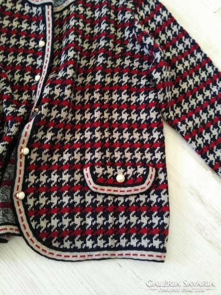 Knitted, women's jacket - vintage style
